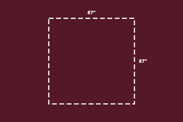 87 by 87 color linen table cloth